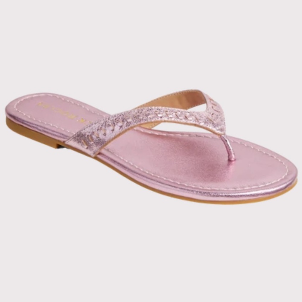 NWT Jack Rogers Metallic Collins Flip Flop Size 7